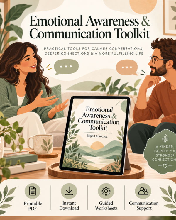 Bundle Emotional Wheel & "I Statement" communication toolkit