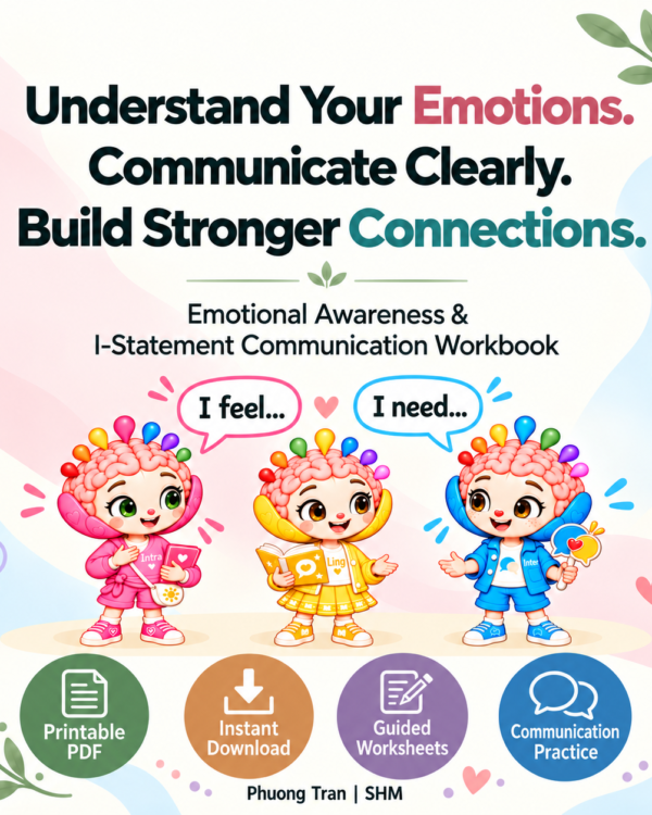 Bundle Emotional Wheel & "I Statement" communication toolkit